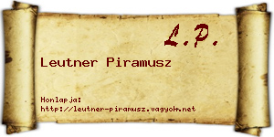 Leutner Piramusz névjegykártya